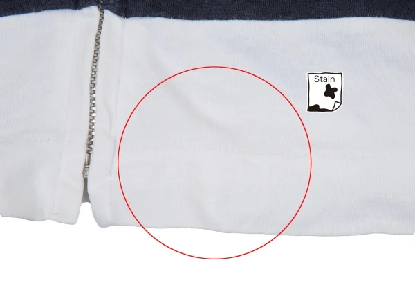 トリココムデギャルソンtricot COMME des GARCONS ボーダー切替インサイドアウトジップアップカットソー 位 白紺S位 K-89929_011