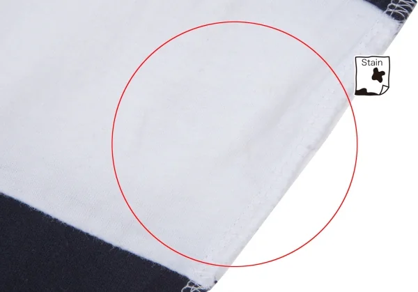 トリココムデギャルソンtricot COMME des GARCONS ボーダー切替インサイドアウトジップアップカットソー 位 白紺S位 K-89929_007