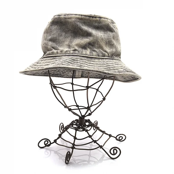 ワイズフォーメンY's for men スポテッドホースブリーチブラックデニムハット 生成り黒 K-89962_002