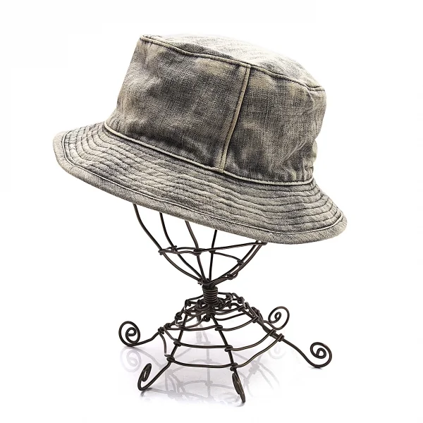 ワイズフォーメンY's for men スポテッドホースブリーチブラックデニムハット 生成り黒 K-89962_003