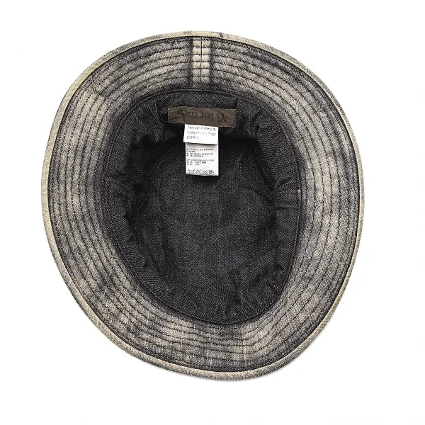 ワイズフォーメンY's for men スポテッドホースブリーチブラックデニムハット 生成り黒 K-89962_006