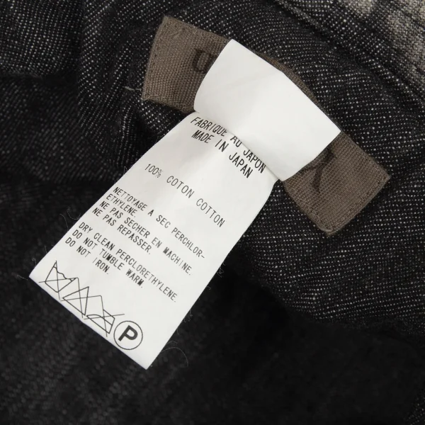 ワイズフォーメンY's for men スポテッドホースブリーチブラックデニムハット 生成り黒 K-89962_008