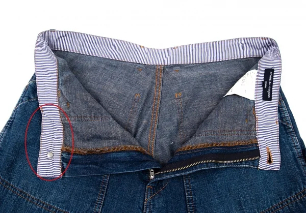 コムデギャルソン オムCOMME des GARCONS HOMME ダブルニーペインターデニムパンツ インディゴM K-89978_005