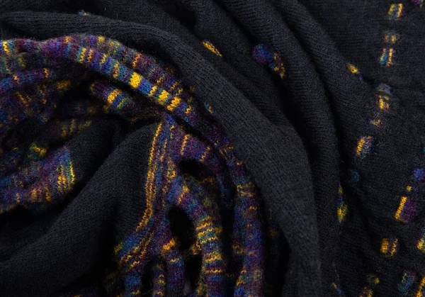 ヨーガンレールJURGEN LEHL フリンジニットネックウォーマー チャコール K-90000_013