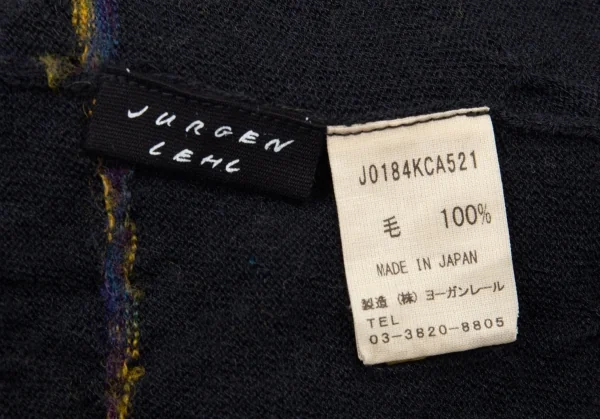 ヨーガンレールJURGEN LEHL フリンジニットネックウォーマー チャコール K-90000_014