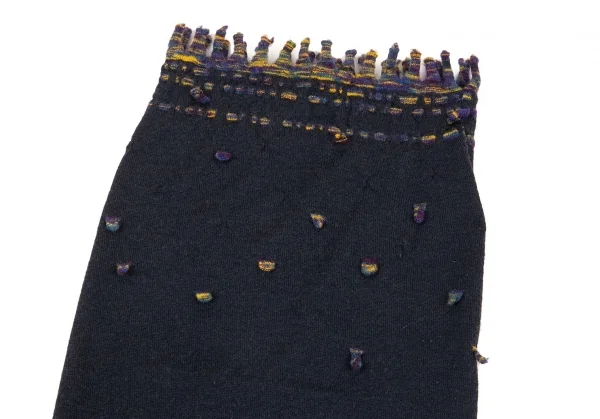 ヨーガンレールJURGEN LEHL フリンジニットネックウォーマー チャコール K-90000_003