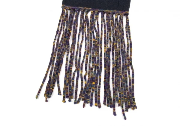 ヨーガンレールJURGEN LEHL フリンジニットネックウォーマー チャコール K-90000_007