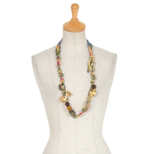 マルニMARNI カラフルストラップストーンネックレス 水色ピンク他 K-90004_001