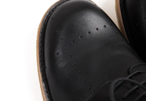 ヨウジヤマモト プールオムYohji Yamamoto POUR HOMME パンチングラインクレープソールシューズ 黒4(27位) K-90016_010