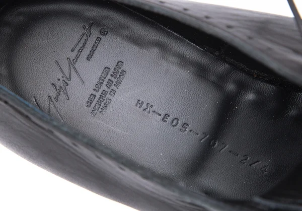 ヨウジヤマモト プールオムYohji Yamamoto POUR HOMME パンチングラインクレープソールシューズ 黒4(27位) K-90016_011