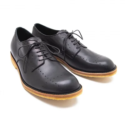 ヨウジヤマモト プールオムYohji Yamamoto POUR HOMME パンチングラインクレープソールシューズ