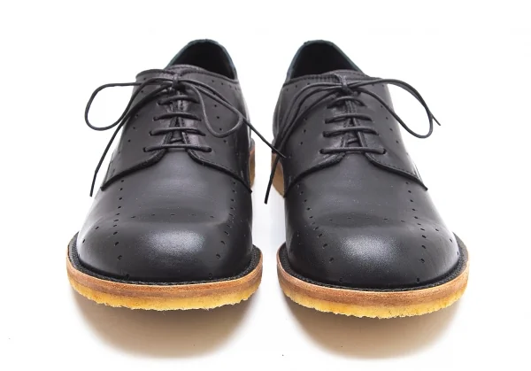 ヨウジヤマモト プールオムYohji Yamamoto POUR HOMME パンチングラインクレープソールシューズ 黒4(27位) K-90016_002