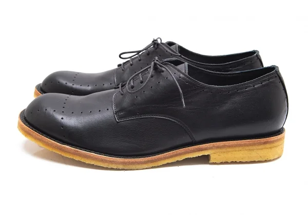 ヨウジヤマモト プールオムYohji Yamamoto POUR HOMME パンチングラインクレープソールシューズ 黒4(27位) K-90016_003