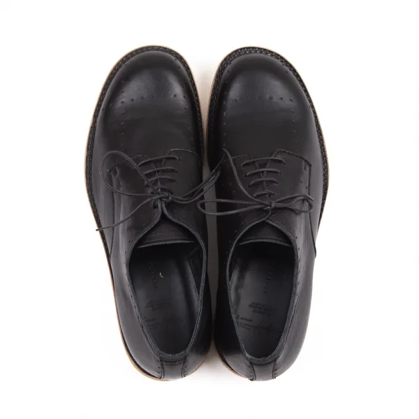 ヨウジヤマモト プールオムYohji Yamamoto POUR HOMME パンチングラインクレープソールシューズ 黒4(27位) K-90016_009