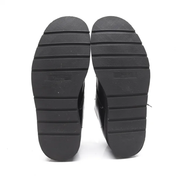 ヨウジヤマモト プールオムYohji Yamamoto POUR HOMME リベット留めレザーシューズ 黒27cm位 K-90018_010