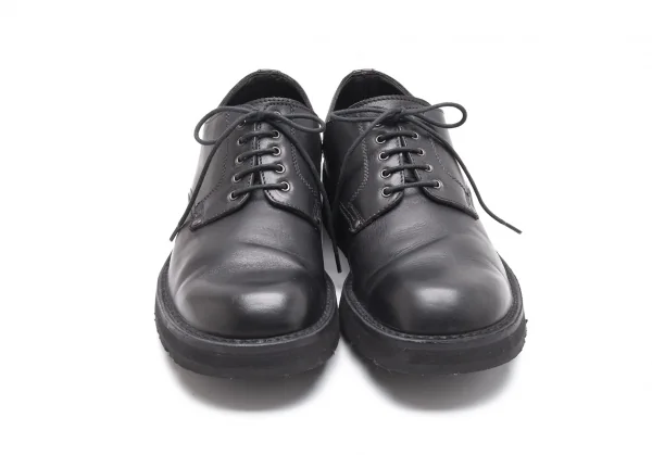 ヨウジヤマモト プールオムYohji Yamamoto POUR HOMME リベット留めレザーシューズ 黒27cm位 K-90018_002