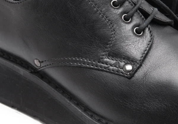 ヨウジヤマモト プールオムYohji Yamamoto POUR HOMME リベット留めレザーシューズ 黒27cm位 K-90018_005