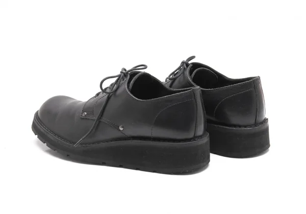 ヨウジヤマモト プールオムYohji Yamamoto POUR HOMME リベット留めレザーシューズ 黒27cm位 K-90018_008