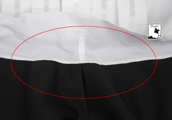 ジュンヤワタナベ コムデギャルソンJUNYA WATANABE COMME des GARCONS フリルブラウスドッキングワンピース 白黒SS K-90027_010