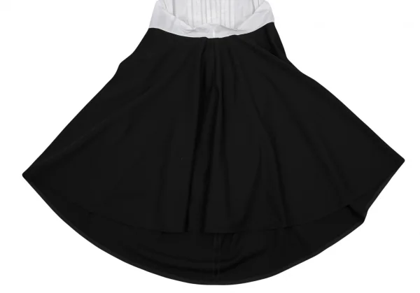 ジュンヤワタナベ コムデギャルソンJUNYA WATANABE COMME des GARCONS フリルブラウスドッキングワンピース 白黒SS K-90027_011