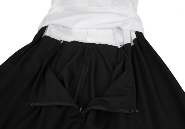 ジュンヤワタナベ コムデギャルソンJUNYA WATANABE COMME des GARCONS フリルブラウスドッキングワンピース 白黒SS K-90027_014