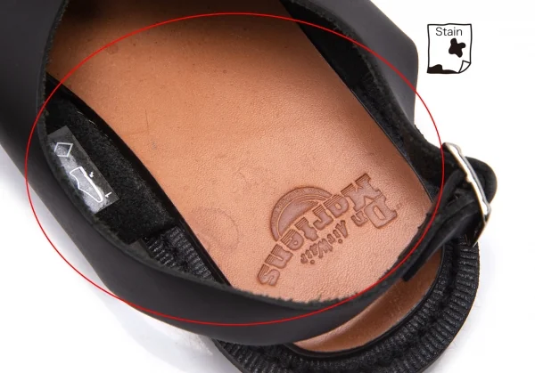 ドクターマーチンDr.Martens レザークロスストラップサンダル 黒UK4(23位) K-90031_012