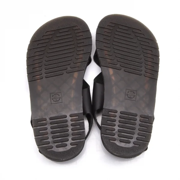 ドクターマーチンDr.Martens レザークロスストラップサンダル 黒UK4(23位) K-90031_013