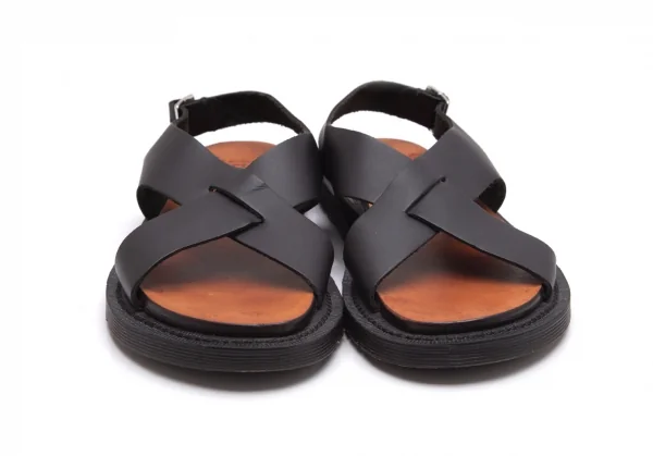 ドクターマーチンDr.Martens レザークロスストラップサンダル 黒UK4(23位) K-90031_002