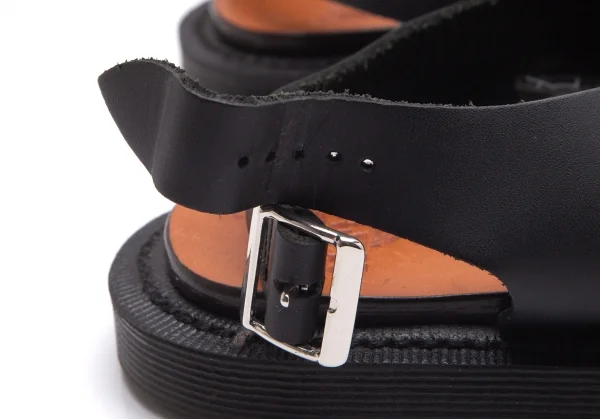 ドクターマーチンDr.Martens レザークロスストラップサンダル 黒UK4(23位) K-90031_005