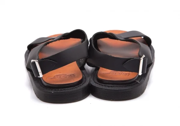ドクターマーチンDr.Martens レザークロスストラップサンダル 黒UK4(23位) K-90031_006