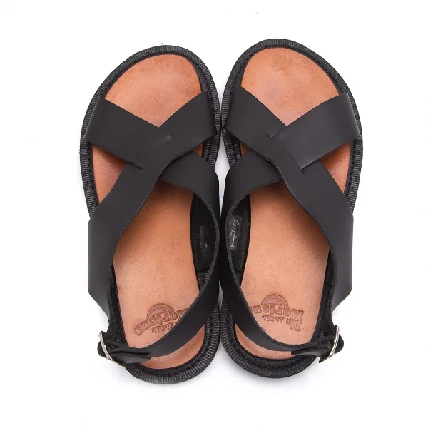 ドクターマーチンDr.Martens レザークロスストラップサンダル 黒UK4(23位) K-90031_008