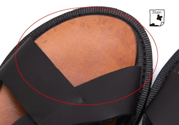 ドクターマーチンDr.Martens レザークロスストラップサンダル 黒UK4(23位) K-90031_009