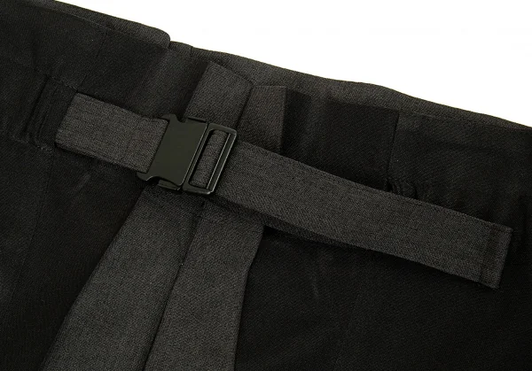 イッセイミヤケ ミーISSEY MIYAKE me プレスプリーツプリントワイドパンツ グレー黒F K-90061_003