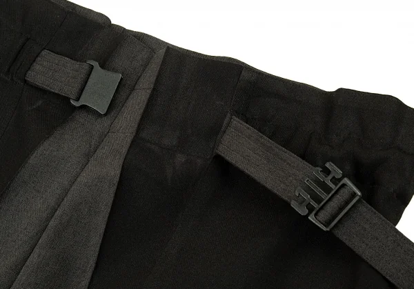 イッセイミヤケ ミーISSEY MIYAKE me プレスプリーツプリントワイドパンツ グレー黒F K-90061_004
