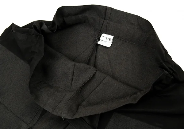 イッセイミヤケ ミーISSEY MIYAKE me プレスプリーツプリントワイドパンツ グレー黒F K-90061_005