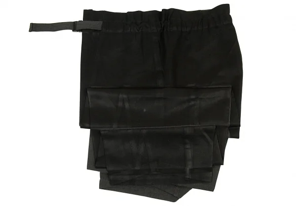 イッセイミヤケ ミーISSEY MIYAKE me プレスプリーツプリントワイドパンツ グレー黒F K-90061_012