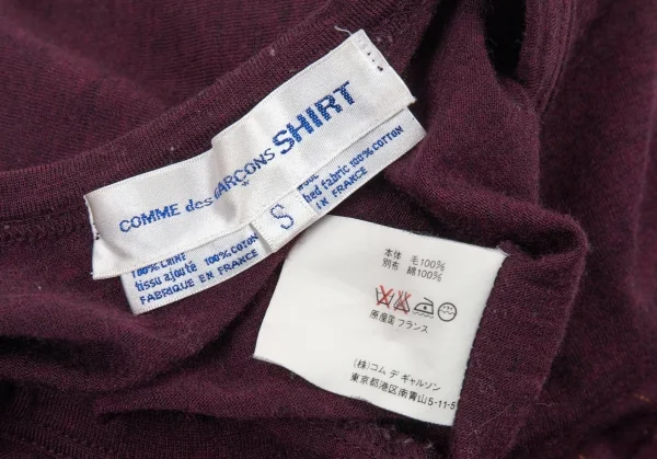 COMME des GARCONS SHIRT Inside Patch Wool Top K-90066_014