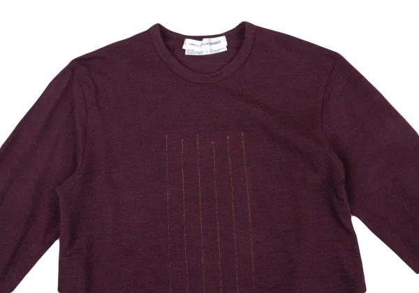 COMME des GARCONS SHIRT Inside Patch Wool Top K-90066_002