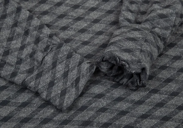 コムデギャルソン オムCOMME des GARCONS HOMME バイアスチェックカットソー グレーM位 K-90067_006