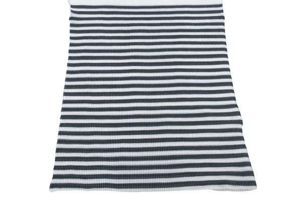 イッセイミヤケ ミーISSEY MIYAKE me フロントボーダーメッシュプリーツハイネックノースリーブ 白深緑M位 K-90084_007