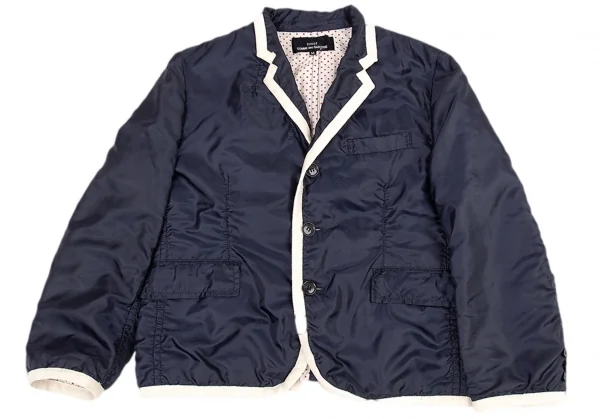 トリコ コムデギャルソンtricot COMME des GARCONSポリパイピングショートジャケット 紺M K-90112_002