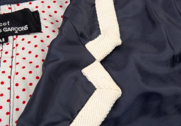トリコ コムデギャルソンtricot COMME des GARCONSポリパイピングショートジャケット 紺M K-90112_004