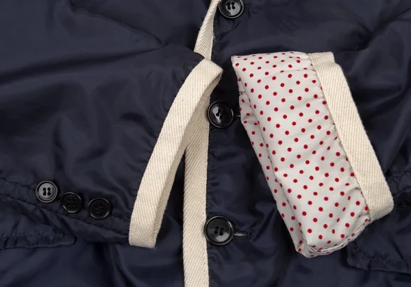 トリコ コムデギャルソンtricot COMME des GARCONSポリパイピングショートジャケット 紺M K-90112_008
