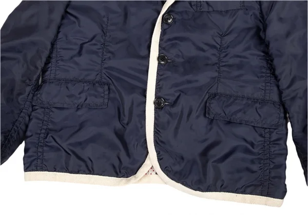 トリコ コムデギャルソンtricot COMME des GARCONSポリパイピングショートジャケット 紺M K-90112_009