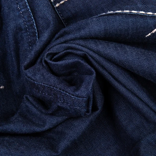 ルジャンドゥ マリテフランソワジルボーLE JEAN DE MARITHE FRANCOIS GIRBAUD ストレッチ切替デザインフレアデニムパンツ インディゴS K-90132_011