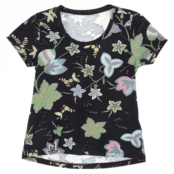 イッセイミヤケ ハートISSEY MIYAKE HaaT ボタニカルプリントTシャツ 黒他2 K-90149_002