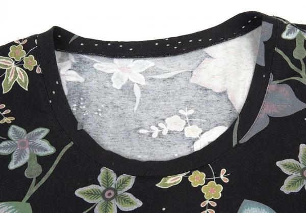 イッセイミヤケ ハートISSEY MIYAKE HaaT ボタニカルプリントTシャツ 黒他2 K-90149_003