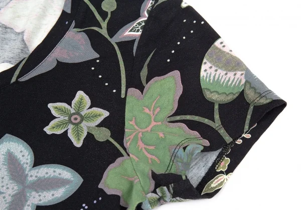 イッセイミヤケ ハートISSEY MIYAKE HaaT ボタニカルプリントTシャツ 黒他2 K-90149_004