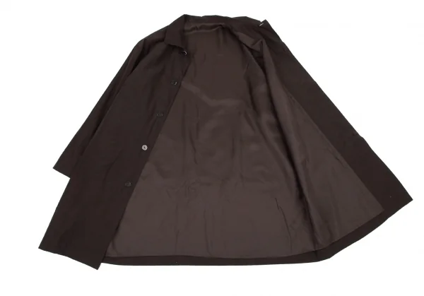 ヨーガンレールJURGEN LEHL シルクコットンフライフロントコート 茶M K-90175_016
