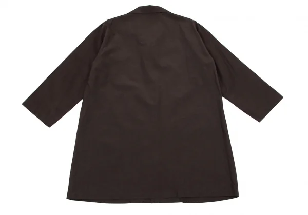 ヨーガンレールJURGEN LEHL シルクコットンフライフロントコート 茶M K-90175_017